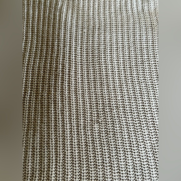 Amuse Society Ribber Beige‎ Bubble Sleeve Sweater Size M - Picture 3 of 6